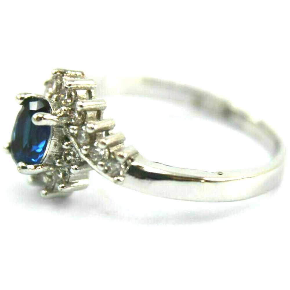 Other Faux Blue Sapphire & White Accent CZ Ring 9… - image 2