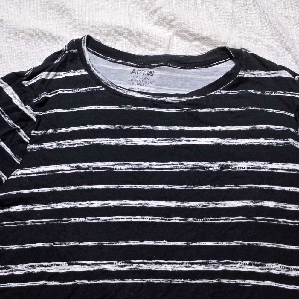 Vintage Black and White Horizontal Striped Long S… - image 2