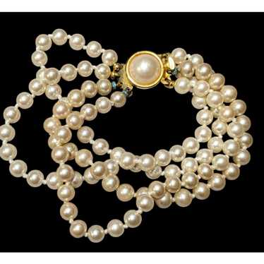 Other Vintage Faux Pearl Multistrand Faux Pearl Br