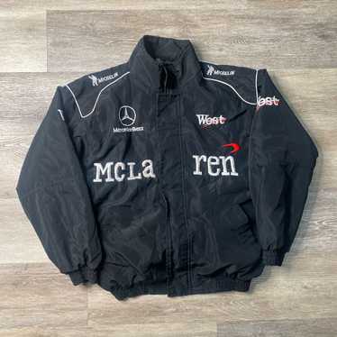 Mercedes Benz Vintage Mercedes mens XL black zip … - image 1