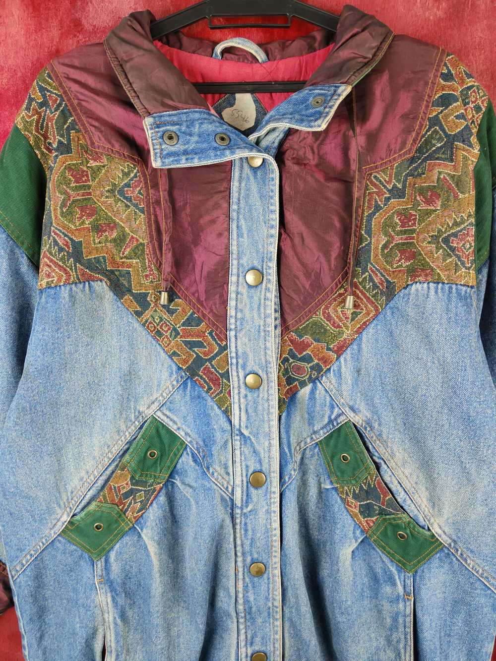 Art × Denim Jacket × Vintage Two-Twenty Denim art… - image 2