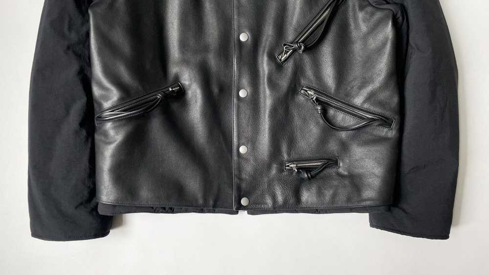 Maison Margiela A/W 17 Leather Front Moto Jacket - image 5