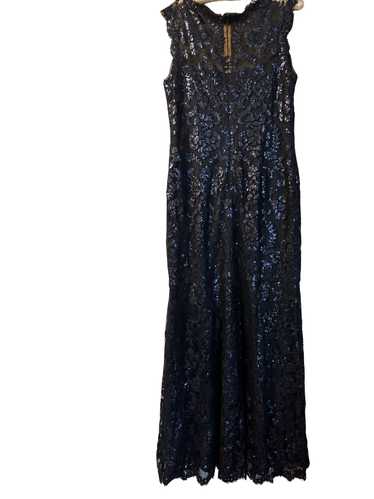 Tadashi Shoji Tadashi Long Navy Sequin Gown