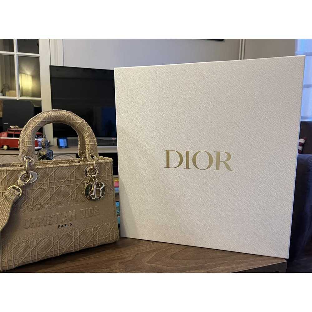 Dior Lady Dior cloth handbag - image 12