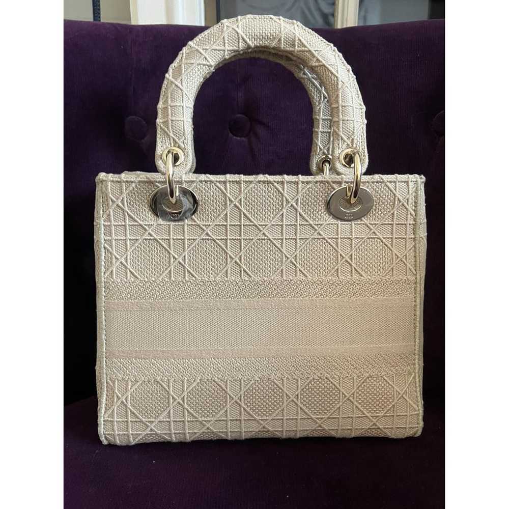 Dior Lady Dior cloth handbag - image 3