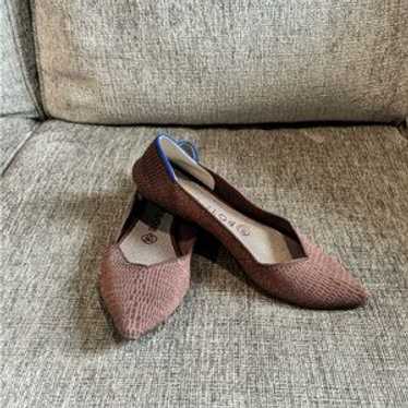 Rothy’s The Point In Neutral Truffle Python, Reti… - image 1