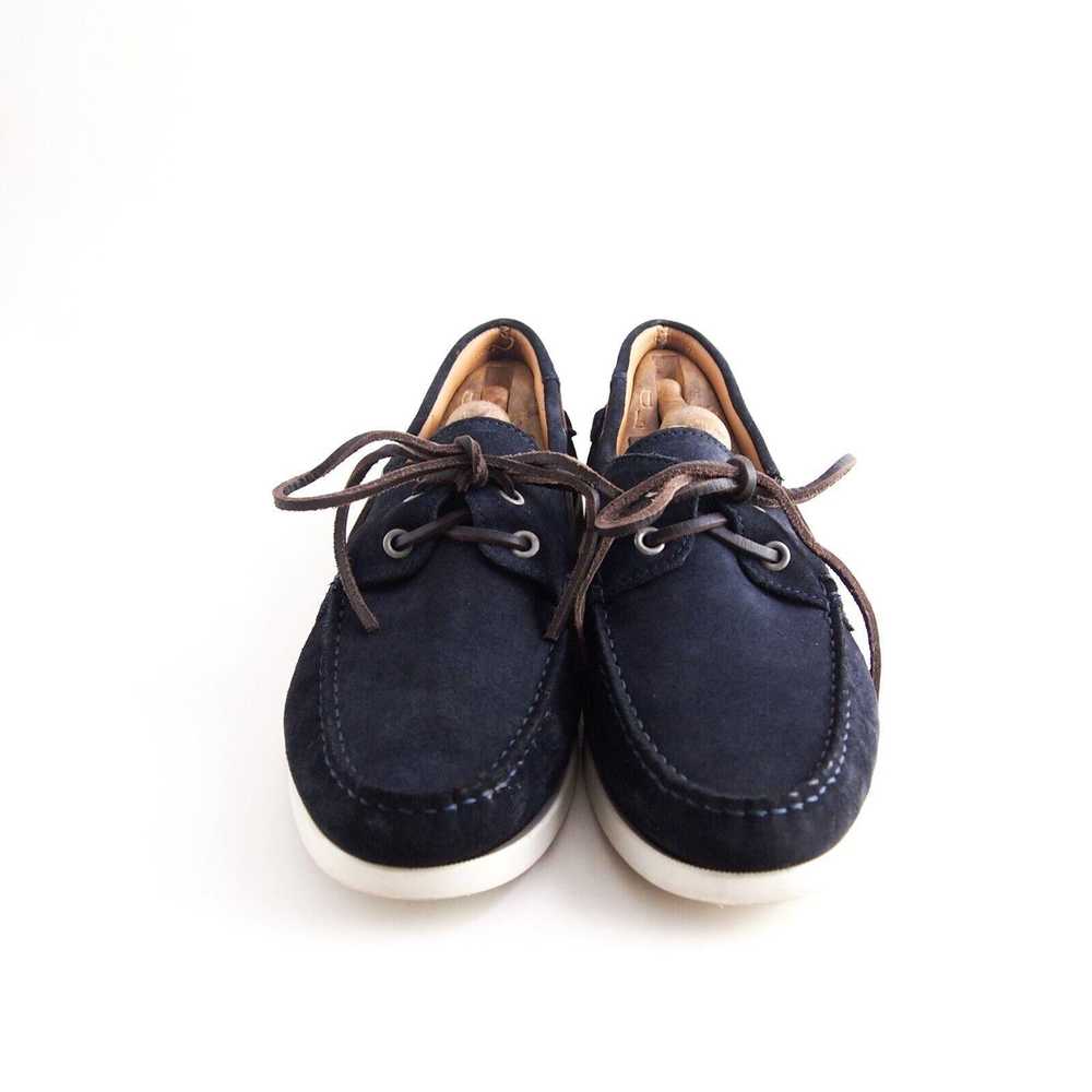 Designer Hackett London Boat Shoes Black Suede Me… - image 5