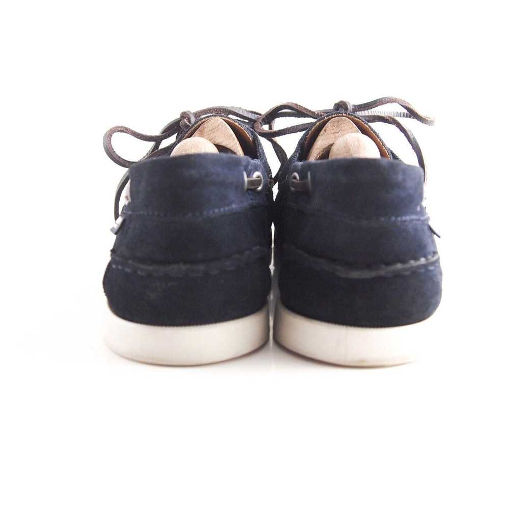 Designer Hackett London Boat Shoes Black Suede Me… - image 7