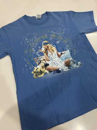 Taylor Swift RARE 2007 Tour T Shirt Band Tee Graphic Short Sleeve Blue S offers