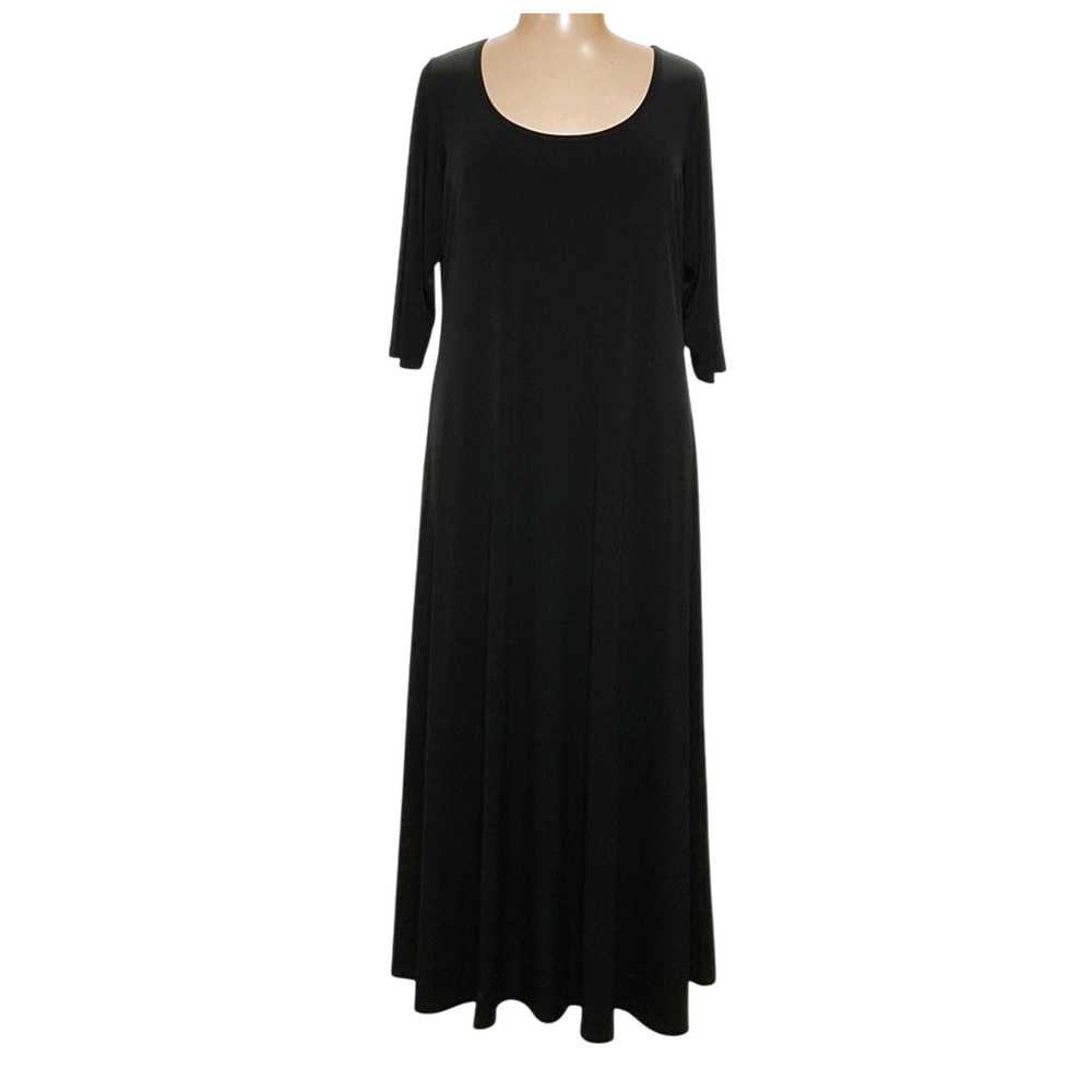 Calvin Klein Black Long Shift Dress - image 1