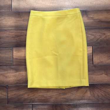 J. Crew No. 2 Pencil Skirt Mustard Golden Yellow W