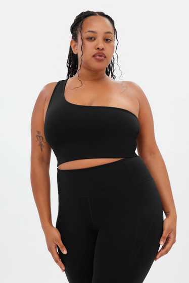 Girlfriend Collective Black Bianca One Shoulder Br