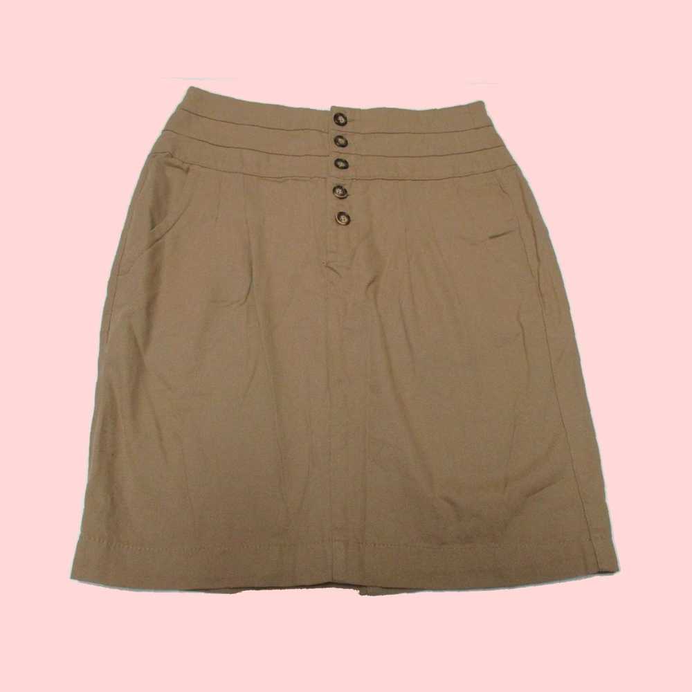 Zara 100% Cotton Casual Beige Straight Skirt for … - image 1