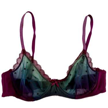 Other Savage X Fenty Star Sheer Lace Bra Mesh Gre… - image 1