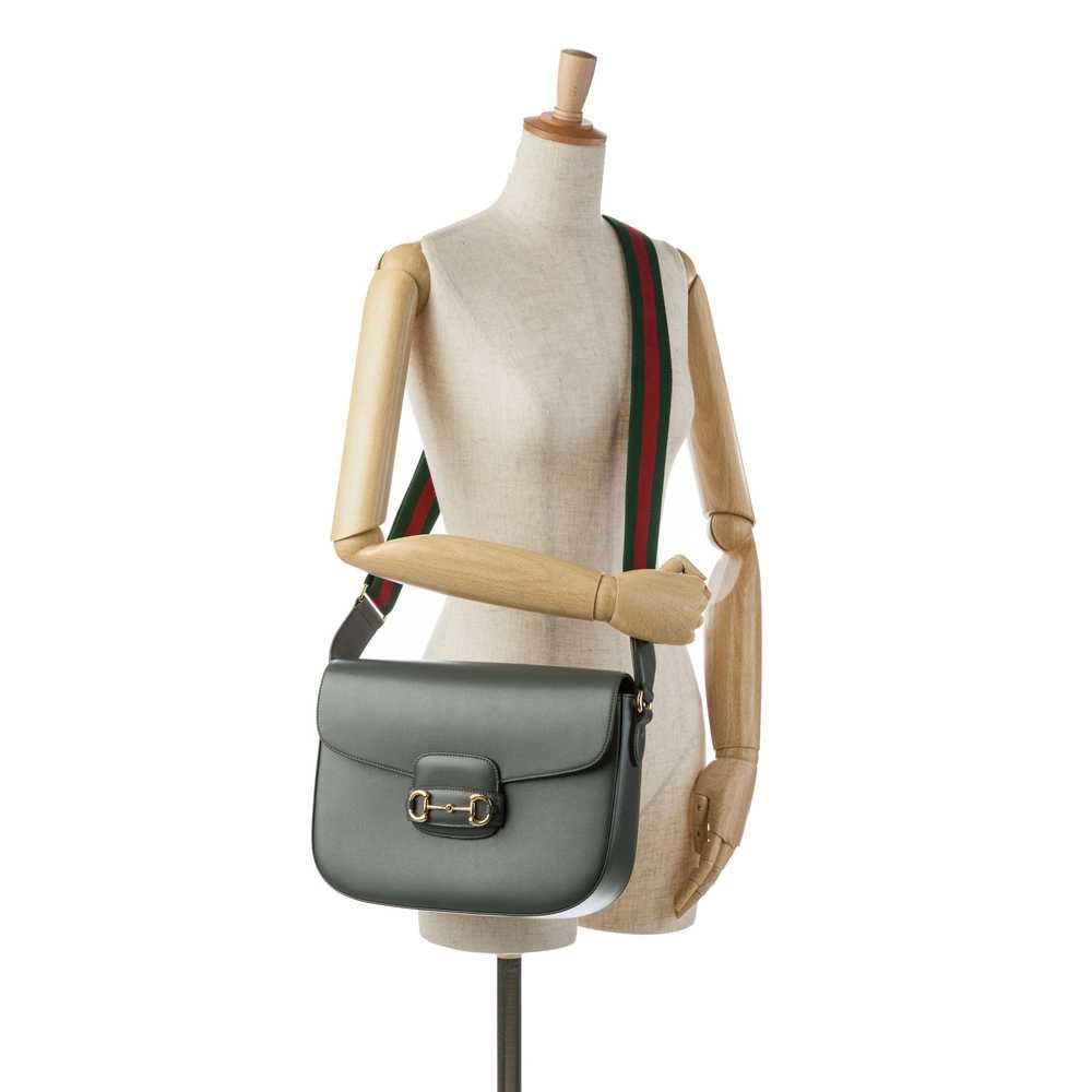 Gray Gucci Horsebit 1955 Web Crossbody - image 12