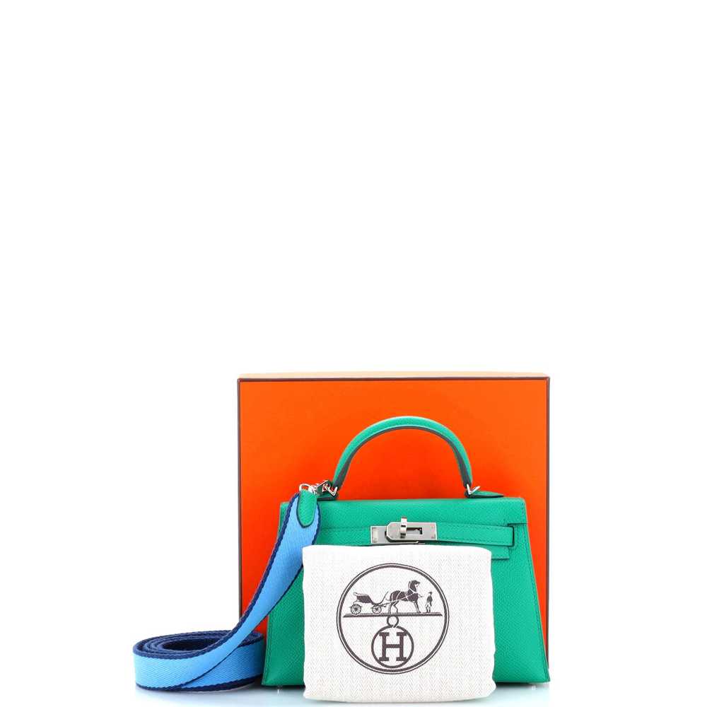 Hermes Kelly Mini II Amazone Handbag Green Epsom … - image 2