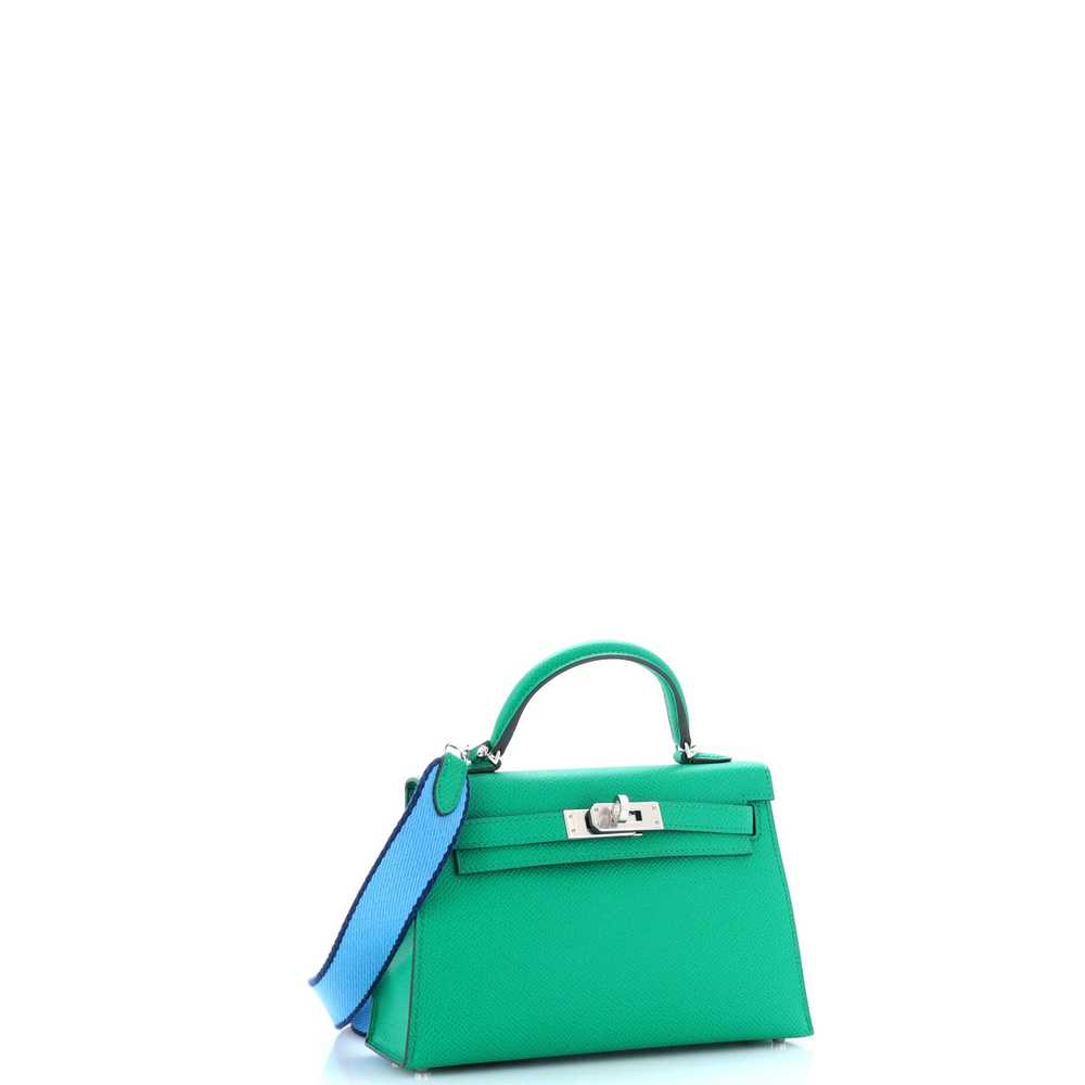 Hermes Kelly Mini II Amazone Handbag Green Epsom … - image 3