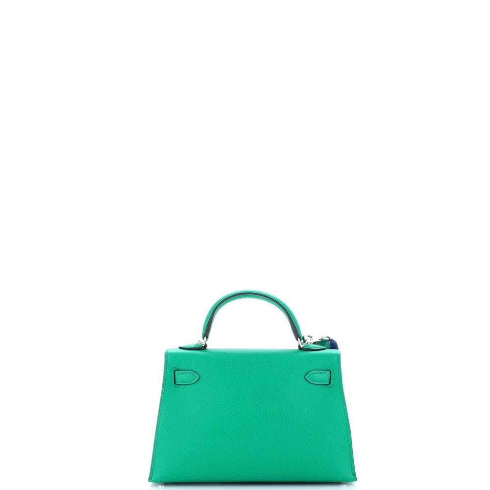 Hermes Kelly Mini II Amazone Handbag Green Epsom … - image 4