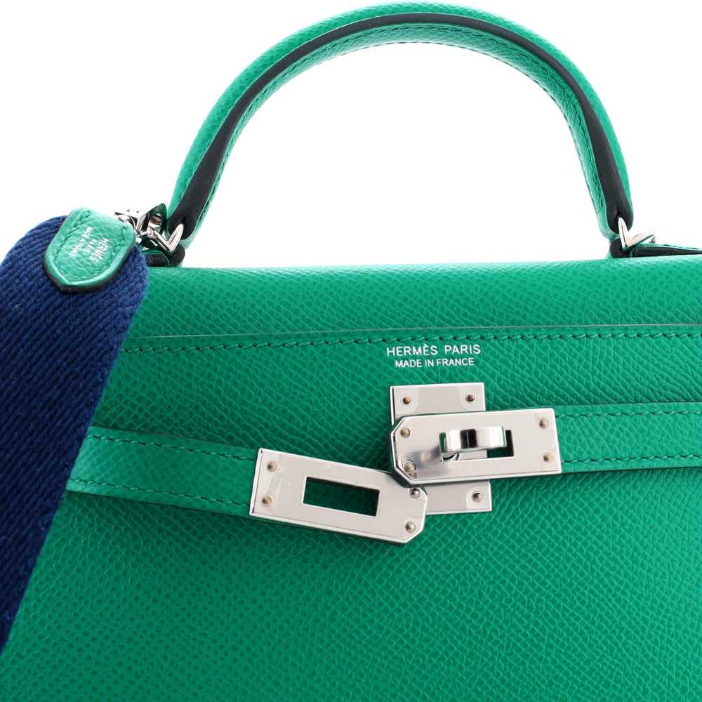 Hermes Kelly Mini II Amazone Handbag Green Epsom … - image 7