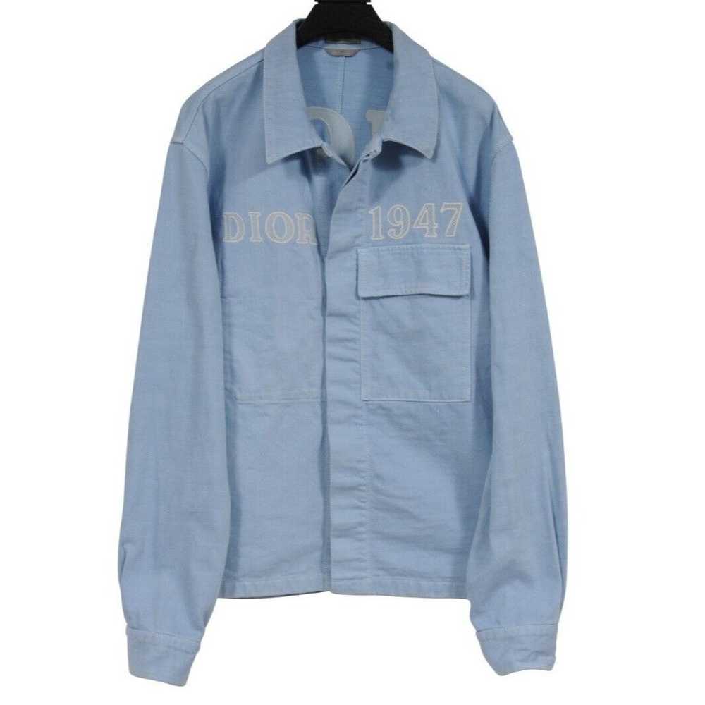 Dior 1947 Logo Denim Jacket Light Blue White - 01… - image 2