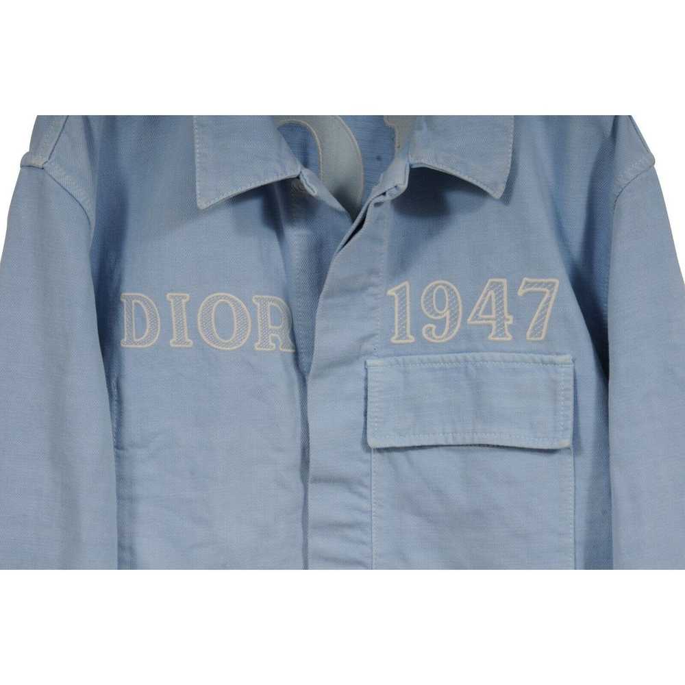 Dior 1947 Logo Denim Jacket Light Blue White - 01… - image 3