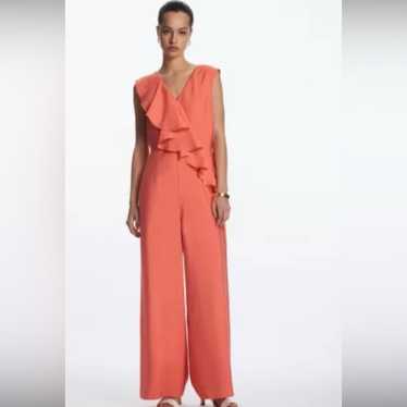 Cos COS Coral Ruffles Jumpsuit Size 8