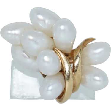 18K Tasaki Vintage Pearl Ring