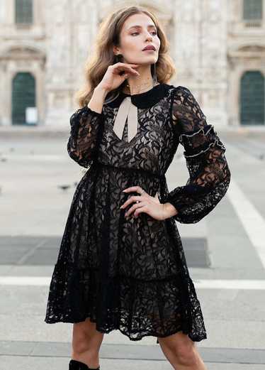 Joyfolie Parisian Dress in Black