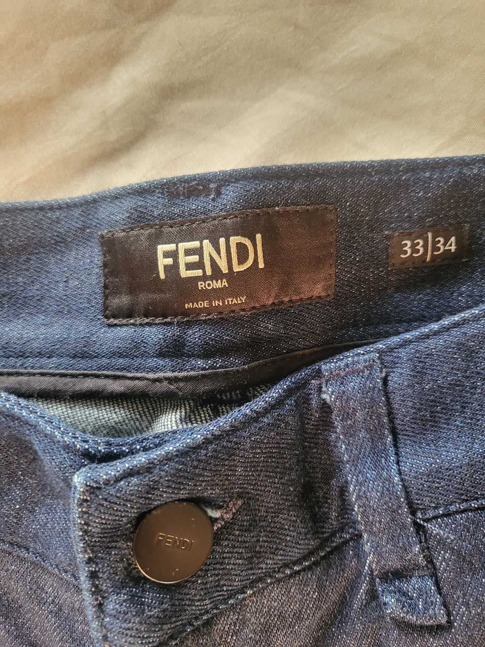 Fendi Fendi Logo Navy Blue Jeans - image 3