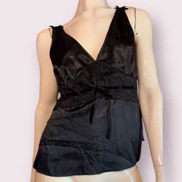 Vintage VTG Black Satin Camisole