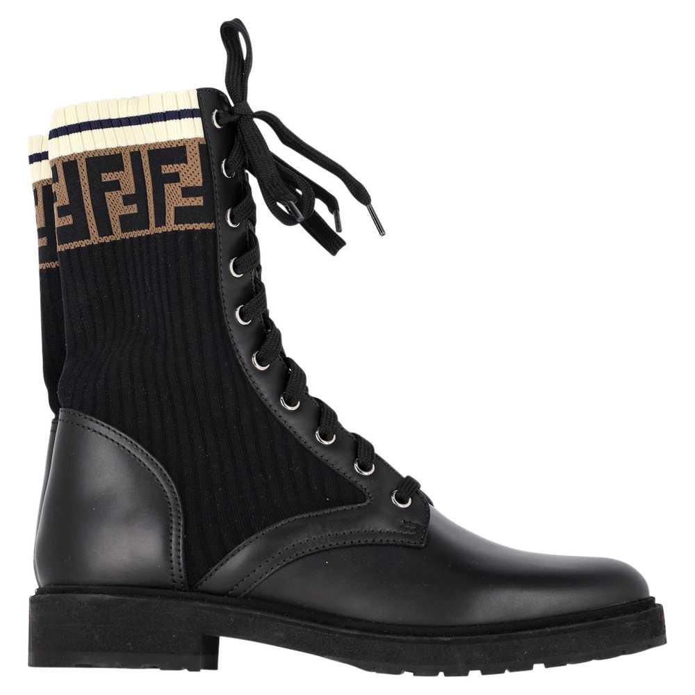 Product Details Fendi Black Leather Rockoko Boot - image 1