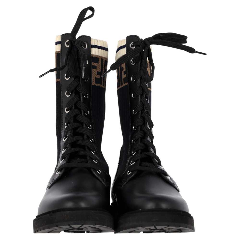 Product Details Fendi Black Leather Rockoko Boot - image 2