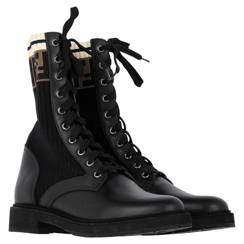 Product Details Fendi Black Leather Rockoko Boot - image 3