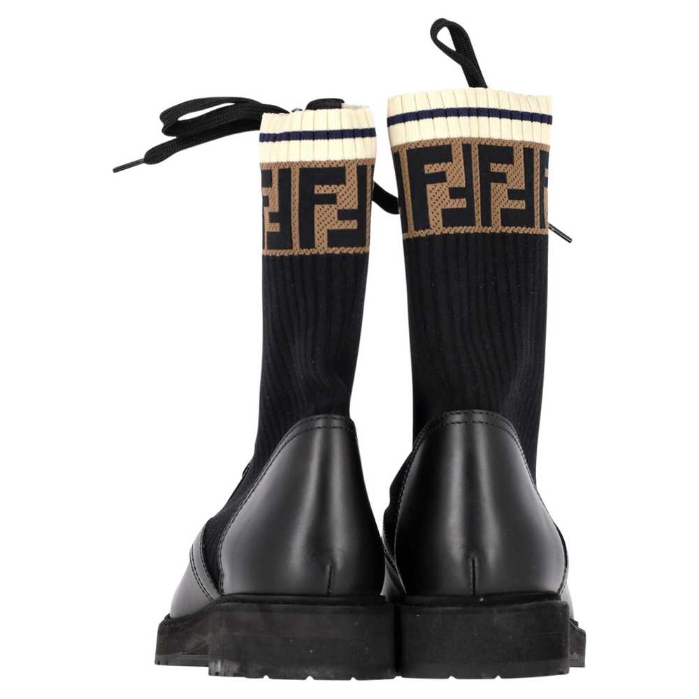 Product Details Fendi Black Leather Rockoko Boot - image 4