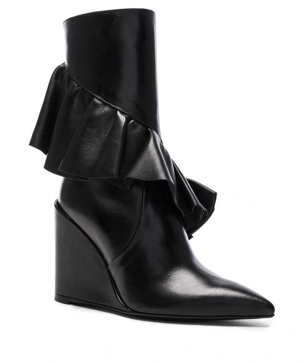 Product Details JW Anderson Black Ruffle Leather … - image 1