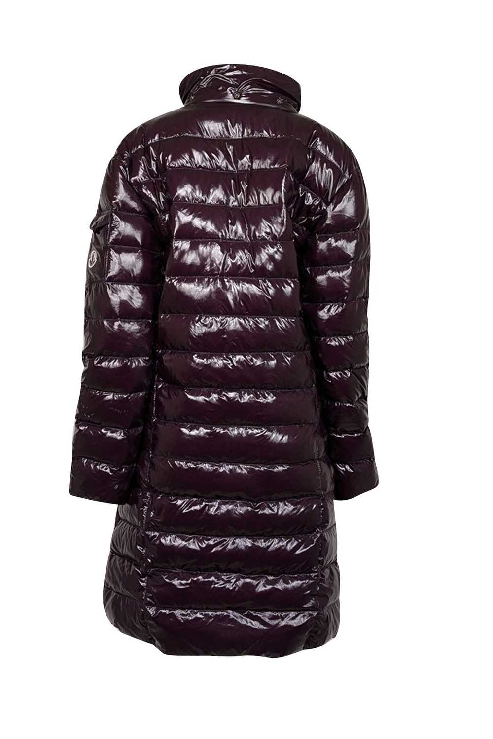 Moncler - Dark Purple Shiny puffer Coat Sz L - image 3