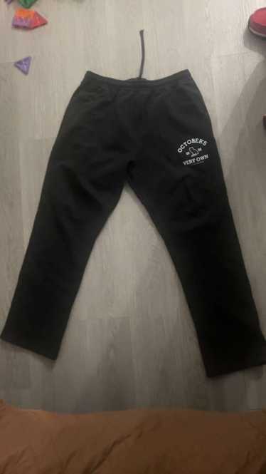 Octobers Very Own BLACK COLLEGIATE OPEN-HEM SWEATP