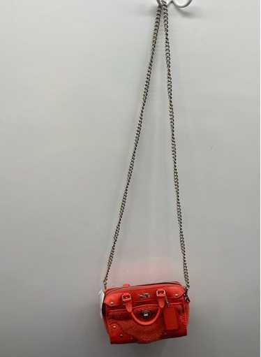 Coach Rogue 17 Mini Satchel, Red Pebbled Leather N