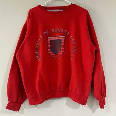 80s University Of Nevada Sweatshirt Crewneck Big Logo Vintage University newest Of nevada Las Vegas Rebels Pullover medium Size Made in USA