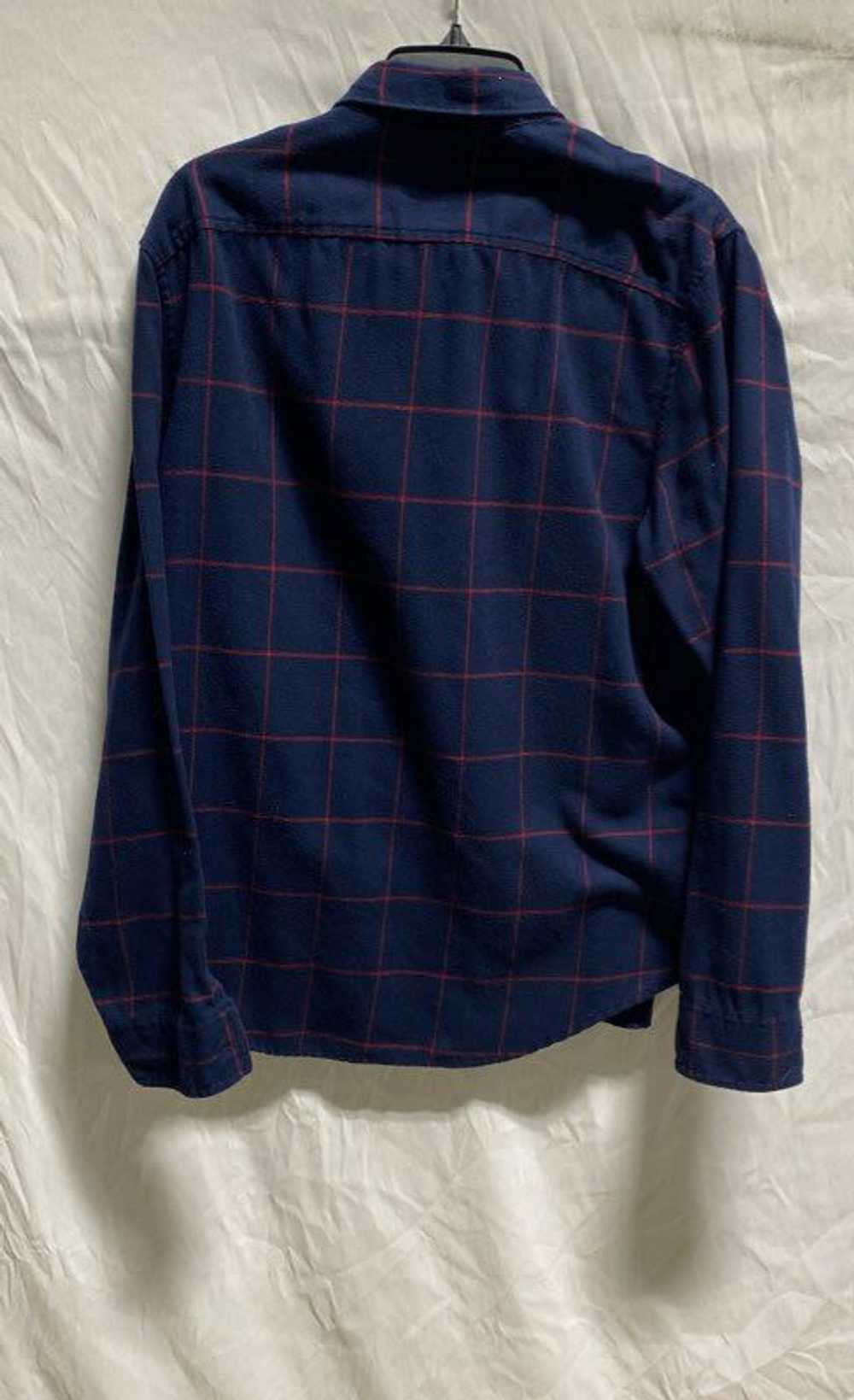 Original Penguin Mens Blue Plaid Long Sleeve Coll… - image 2