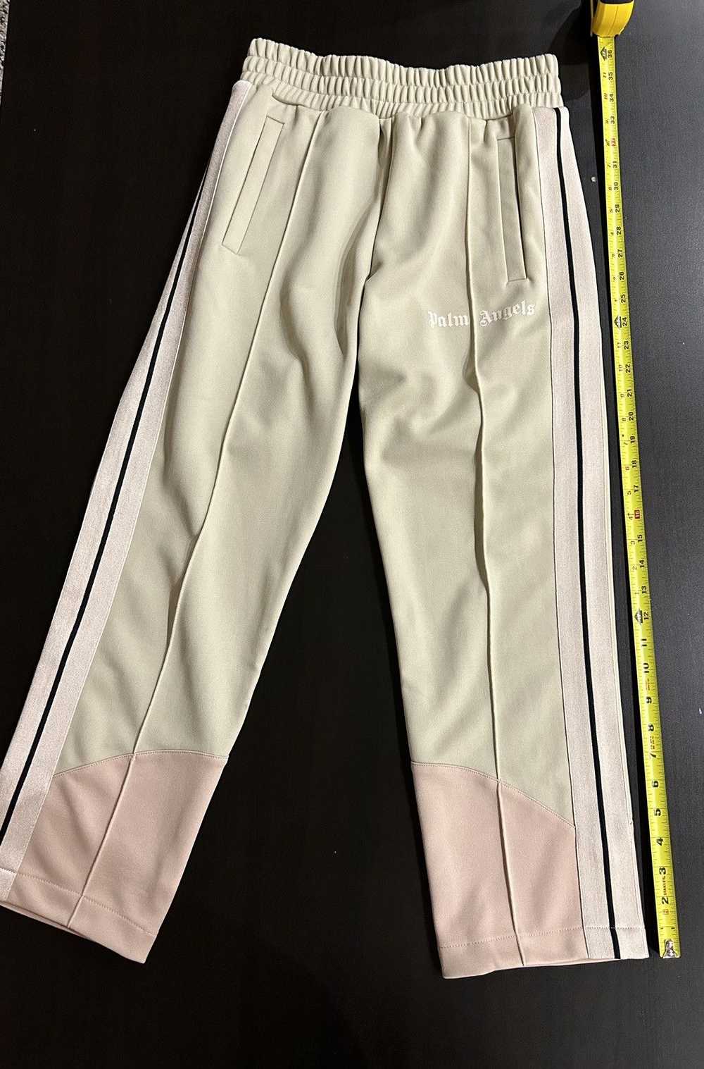 Palm Angels Cream Side Stripe Logo Pant - image 1