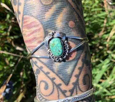 NAVAJO Helen Harrisonヴィンテージターコイズヘビーバングル NAVAJO Helen Harrisonヴィンテージターコイズヘビーバングル