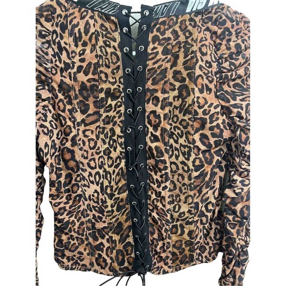 I Am Gia I.AM.GIA Chelsea Leopard Print Corset Lo… - image 5