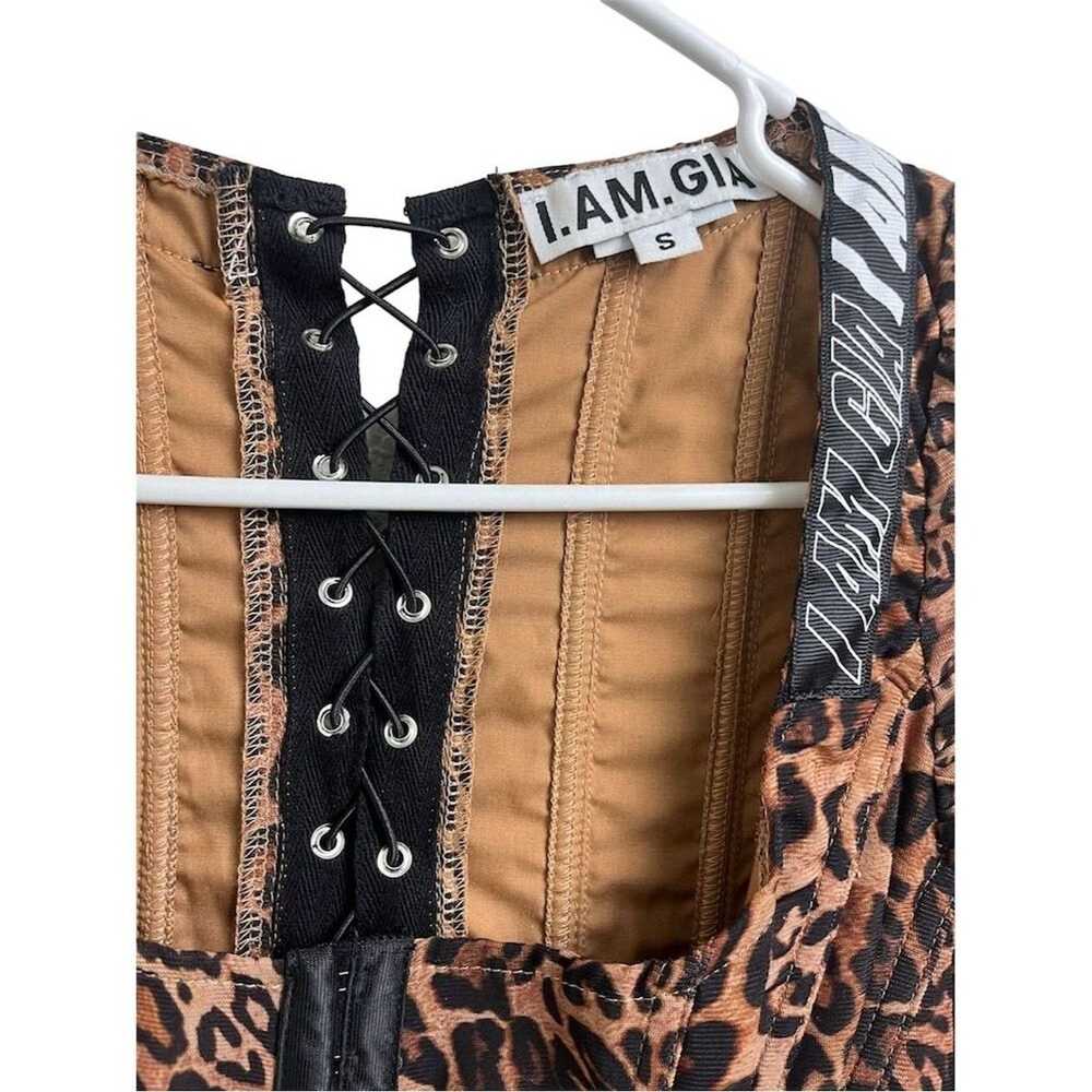 I Am Gia I.AM.GIA Chelsea Leopard Print Corset Lo… - image 7