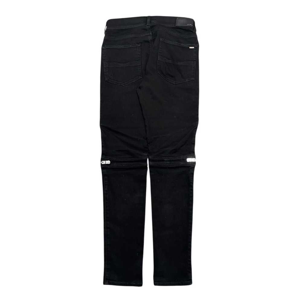 Amiri Amiri MX2 Wax Tonal Patch Jeans Black - image 2