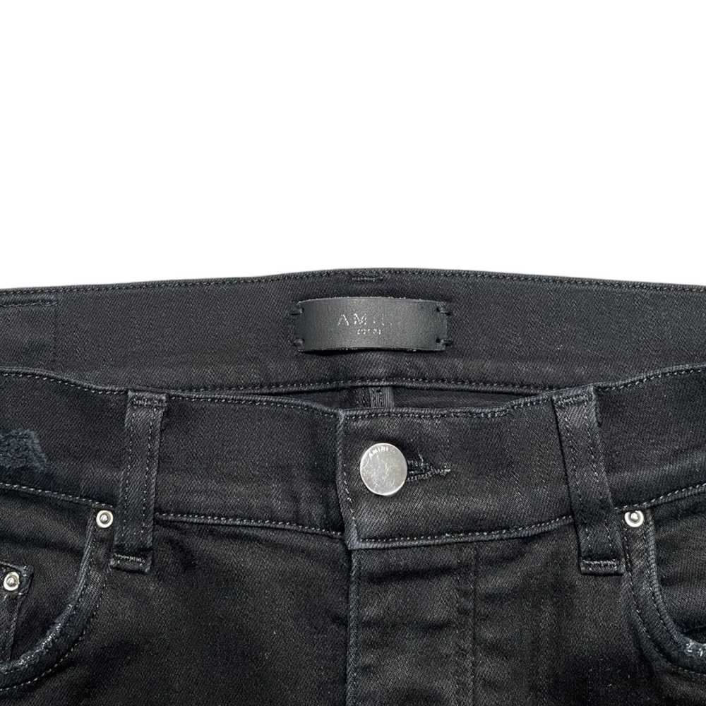 Amiri Amiri MX2 Wax Tonal Patch Jeans Black - image 4