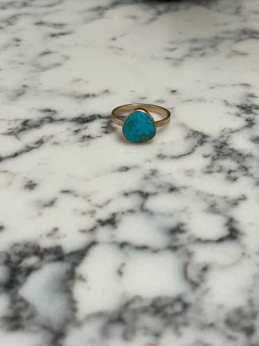 Kingman Turquoise Gold Ring (14k) | Used,… - image 1