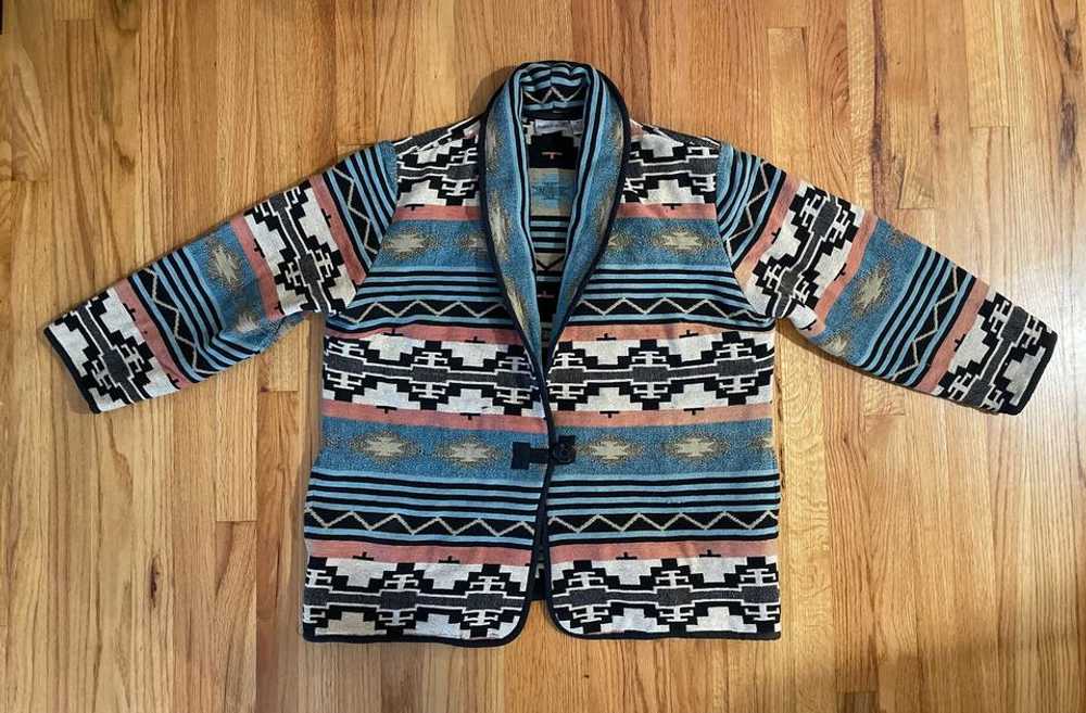 Random Vintage Geometric Tapestry Blazer (18) |… - image 1