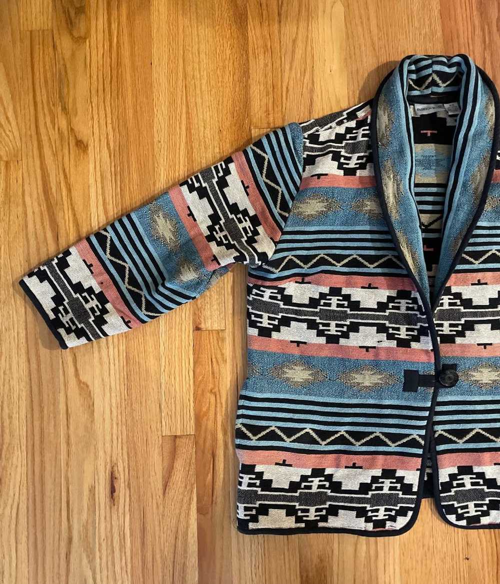 Random Vintage Geometric Tapestry Blazer (18) |… - image 2