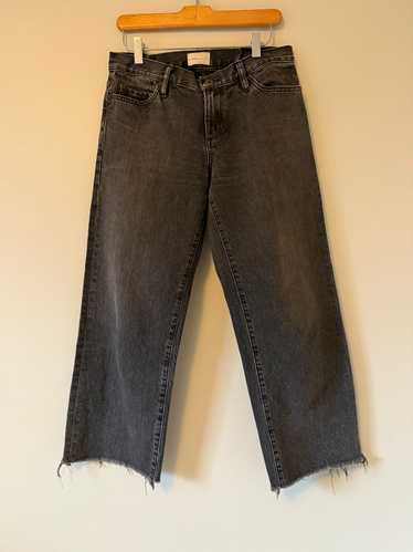 Simon Miller Bora cropped wide leg jean in dark gr